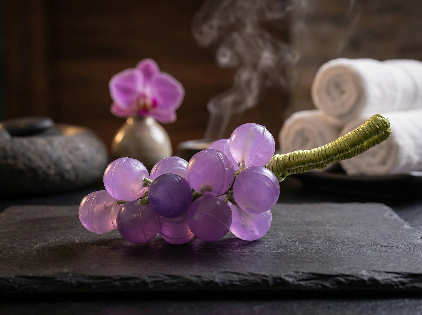 Cheer Wintergreen grape-bunch soap